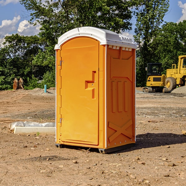 how often are the porta potties cleaned and serviced during a rental period in Lake Viking Missouri